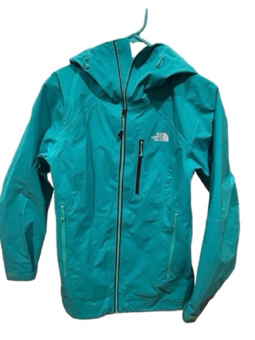 The North Face Women's Teal Gore Tex Waterproof Hooded Shell Jacket